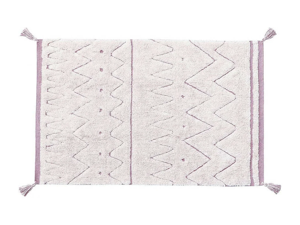 Tapis recyclé lavable en machine ethnique Azteca Lorena Canals Ronde Berbère Fait main Tap