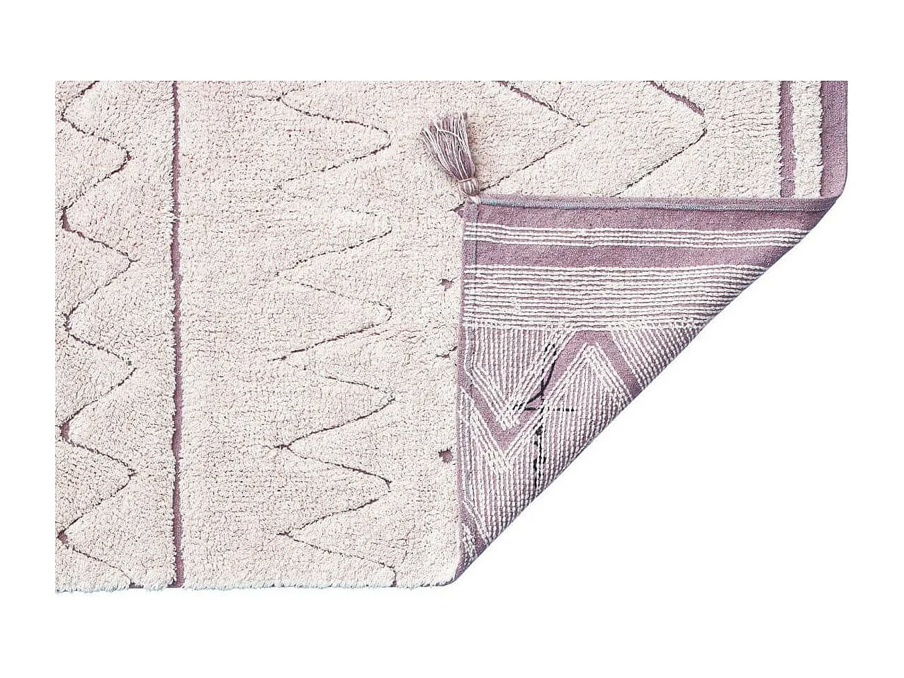 Tapis recyclé lavable en machine ethnique Azteca Lorena Canals Ronde Berbère Fait main Tap