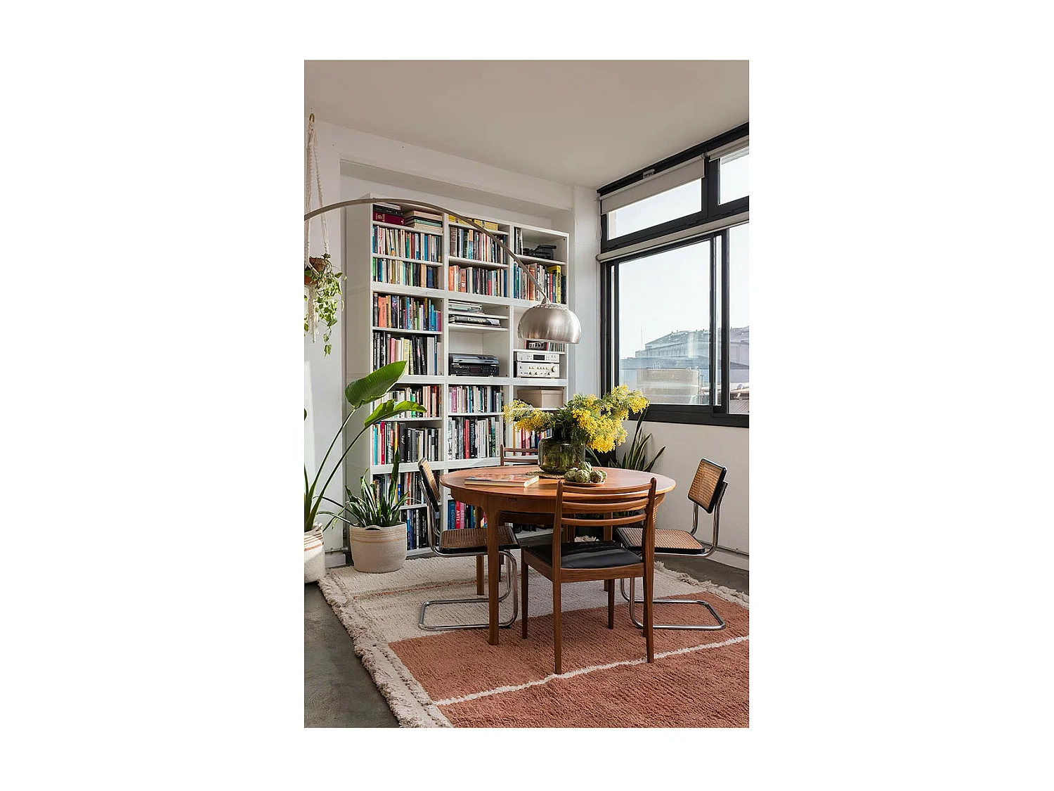 Tapis naturel réversible lavable en machine Duetto Rectangulaire Naturel Fait main