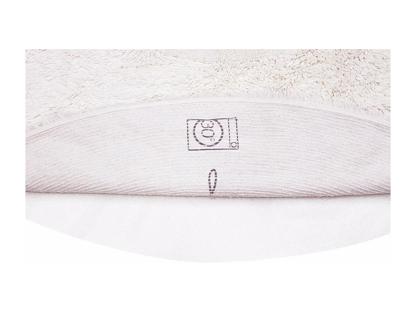 Tapis naturel rond en laine lavable en machine Arctic Ronde Naturel Fait main