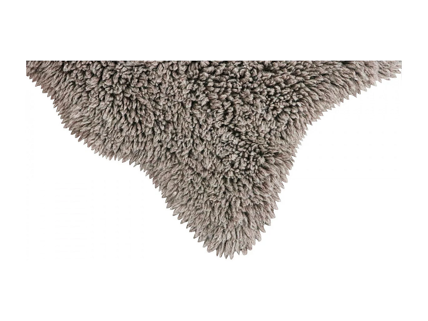 Alfombra de lana con efecto de piel de animal - gris con pelo largo - 75 x 110 CM