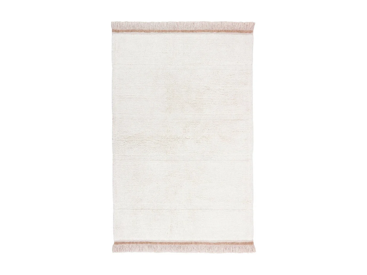 Tapis naturel en laine lavable en machine Steppe Rectangulaire Naturel Fait main