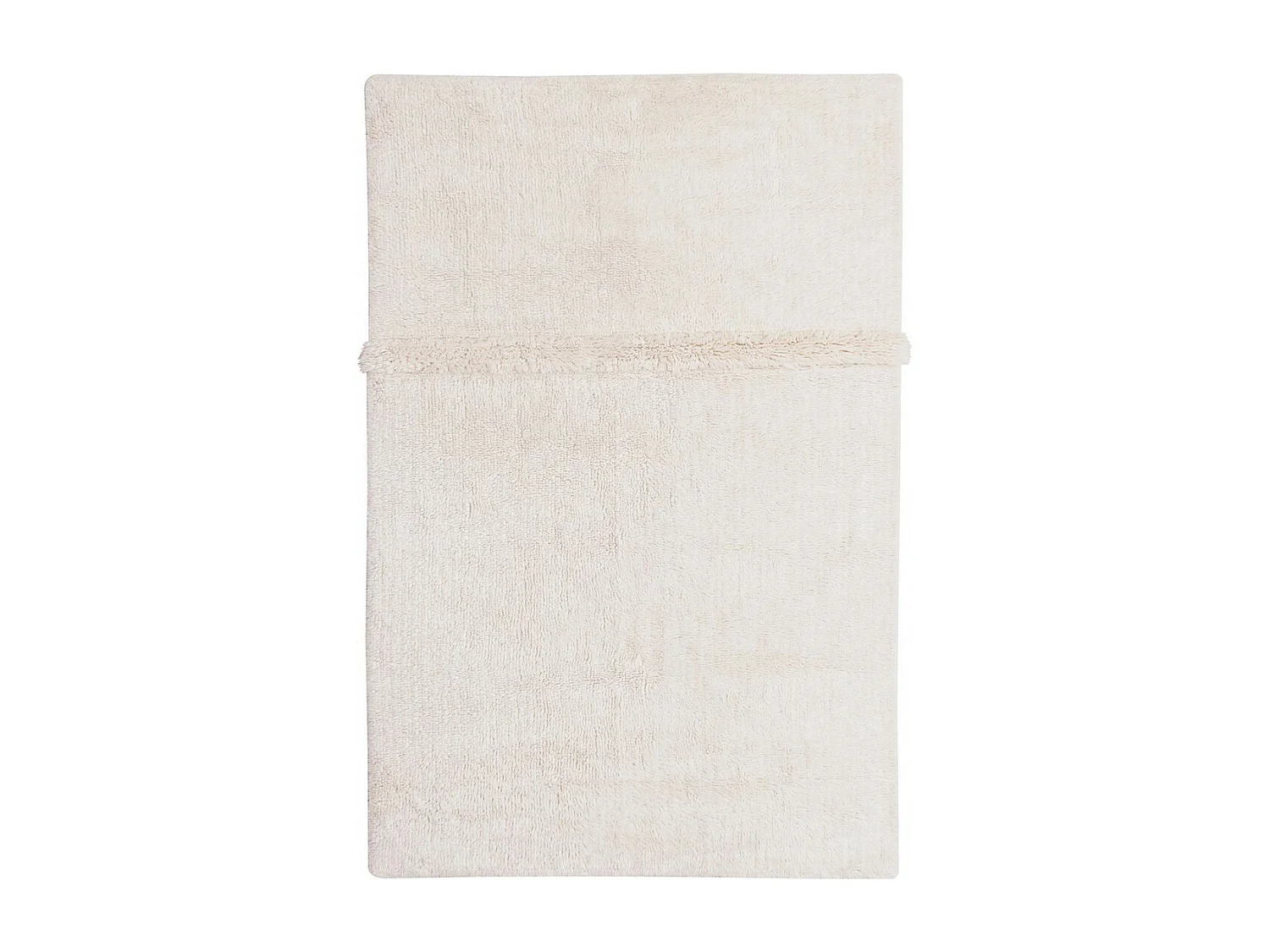 Alfombra contemporánea de lana blanca - 200 X 300 CM