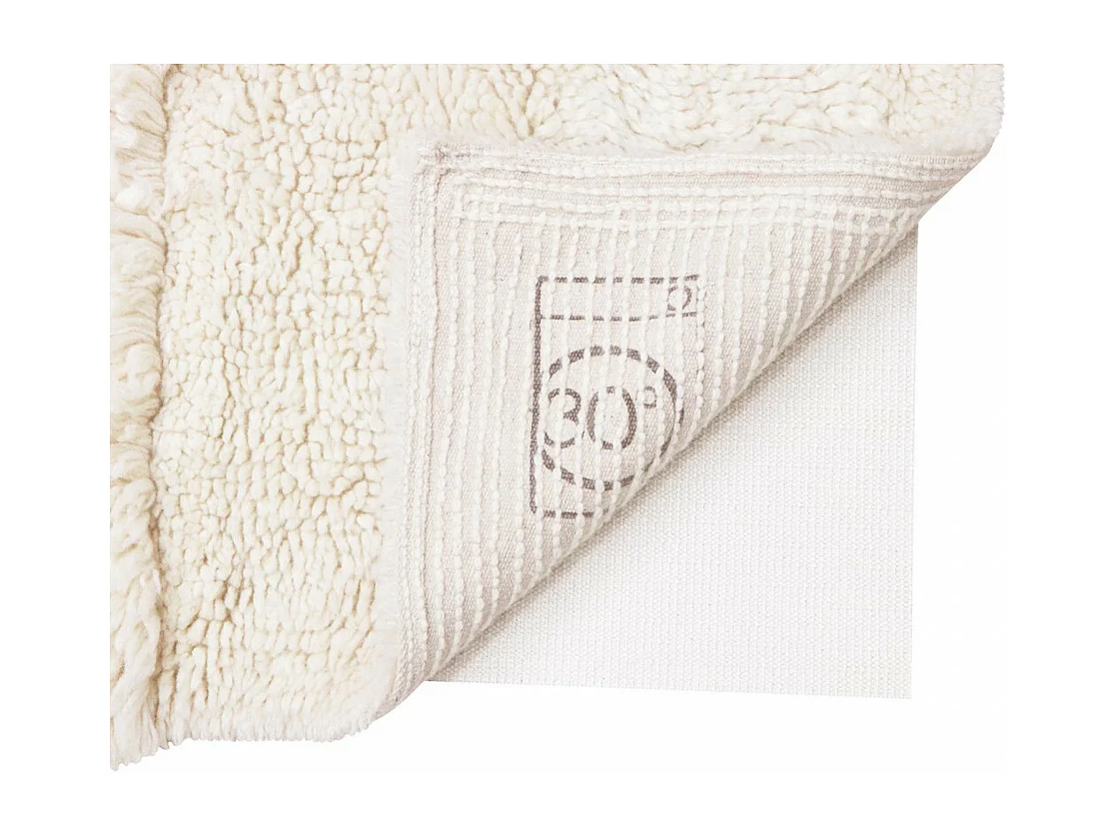 Alfombra contemporánea de lana blanca - 200 X 300 CM