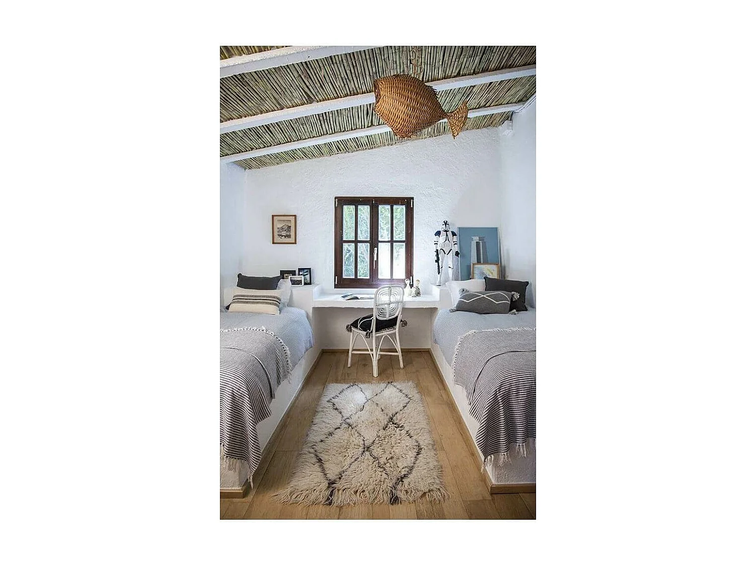 Alfombra peluda bereber - clásica - 80 x 140 cm