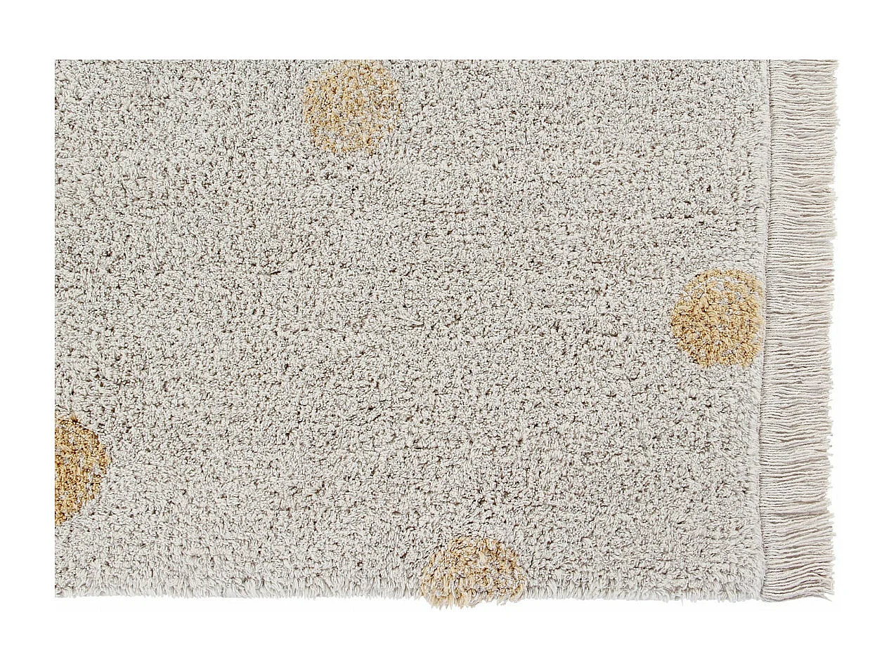 Tapis avec franges en coton lavable en machine Hippy Dots Lorena Canals Rectangulaire Cont