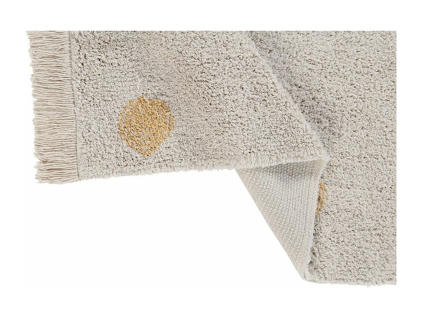 Tapis avec franges en coton lavable en machine Hippy Dots Lorena Canals Rectangulaire Cont