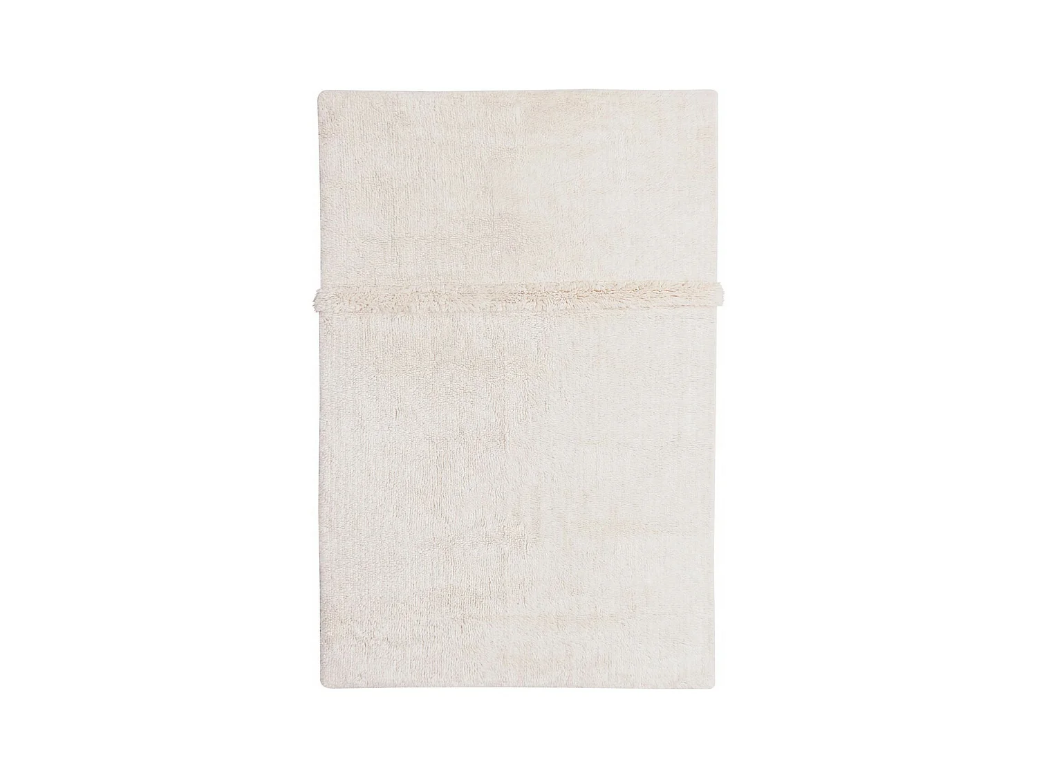 Tapis uni naturel en laine lavable en machine Tundra Rectangulaire Naturel Fait main