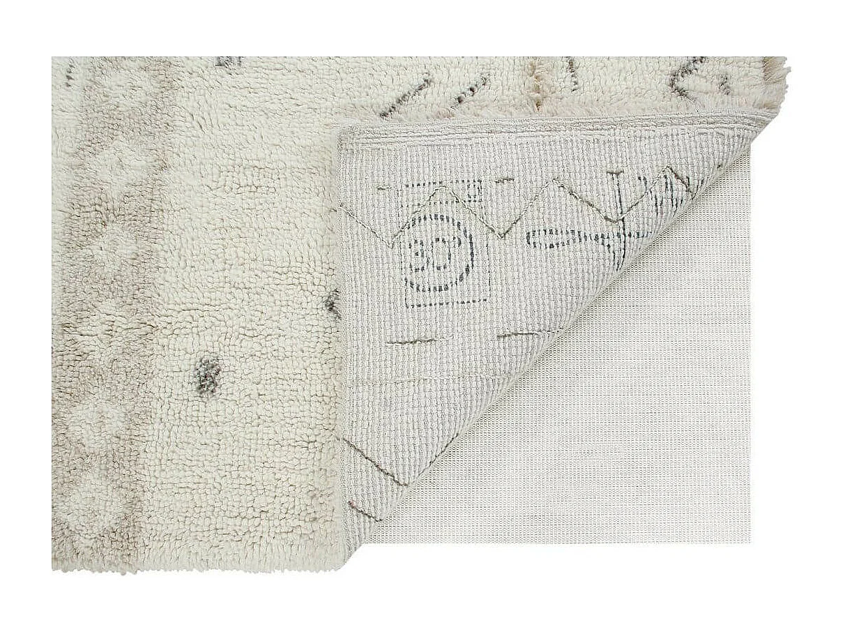 Alfombra bohemia beige con dibujos 80 x 140 cm