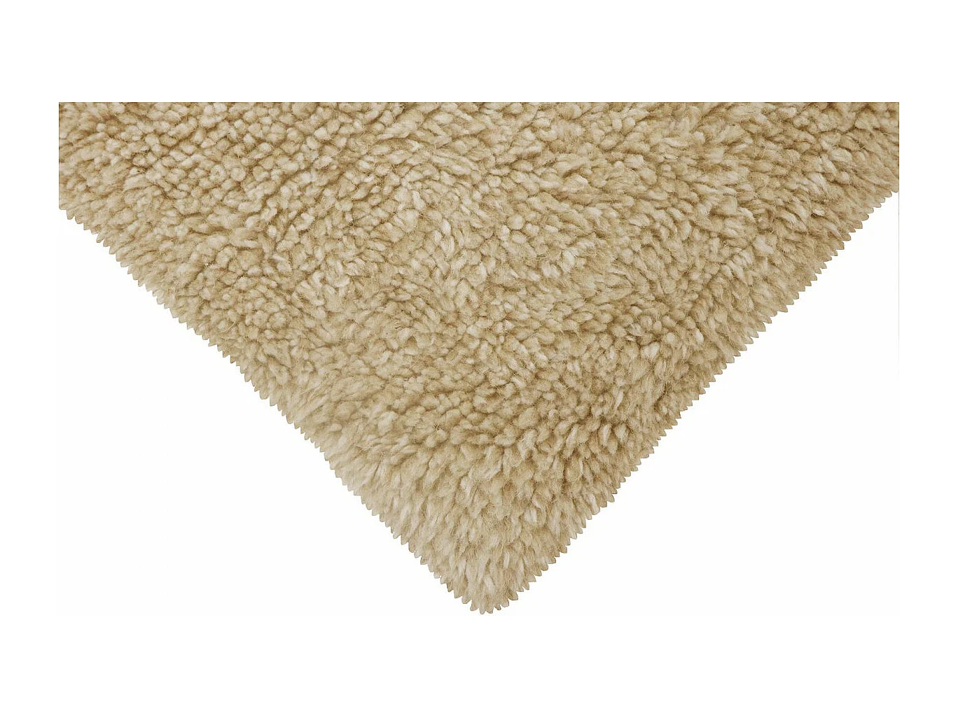 Tapis uni naturel en laine lavable en machine Tundra Rectangulaire Naturel Fait main