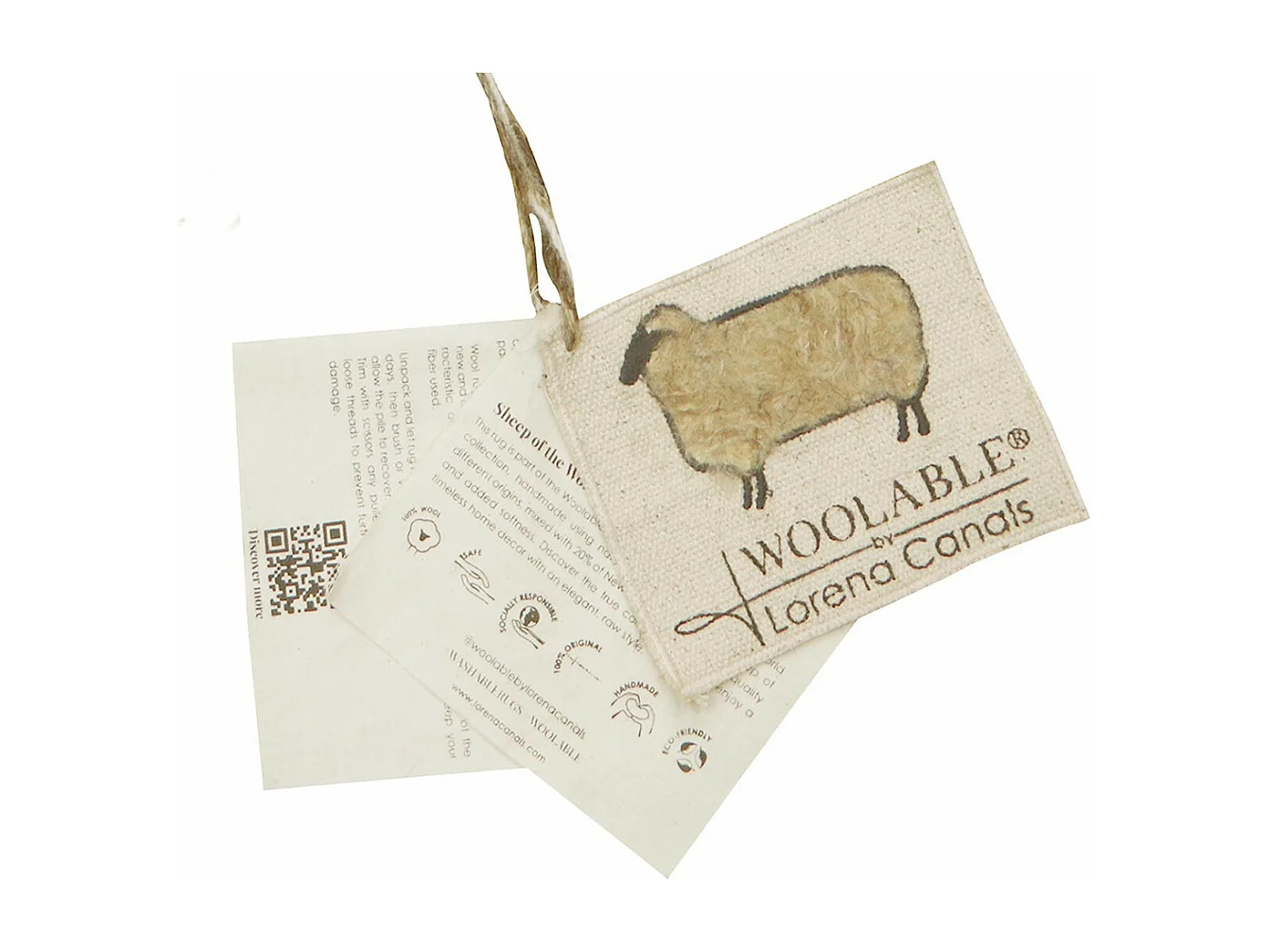 Tapis uni naturel en laine lavable en machine Tundra Rectangulaire Naturel Fait main