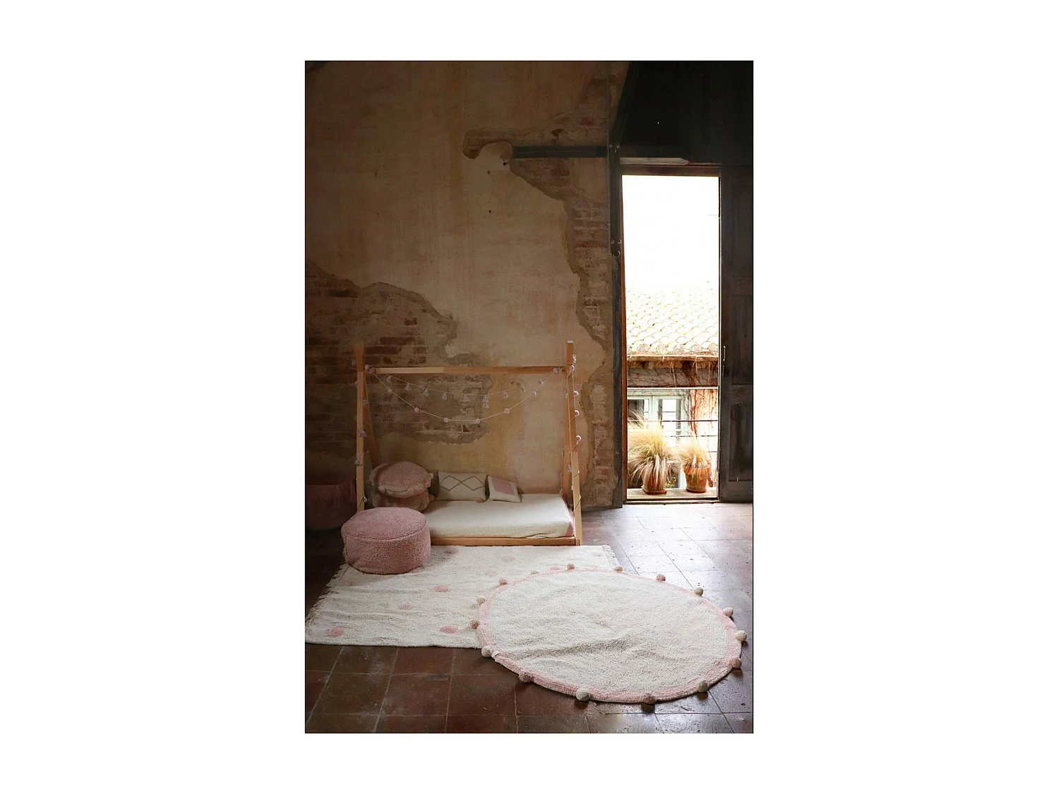 Dywan dziecięcy HIPPY DOTS NATURAL VINTAGE NUDE 120x160 beżowy