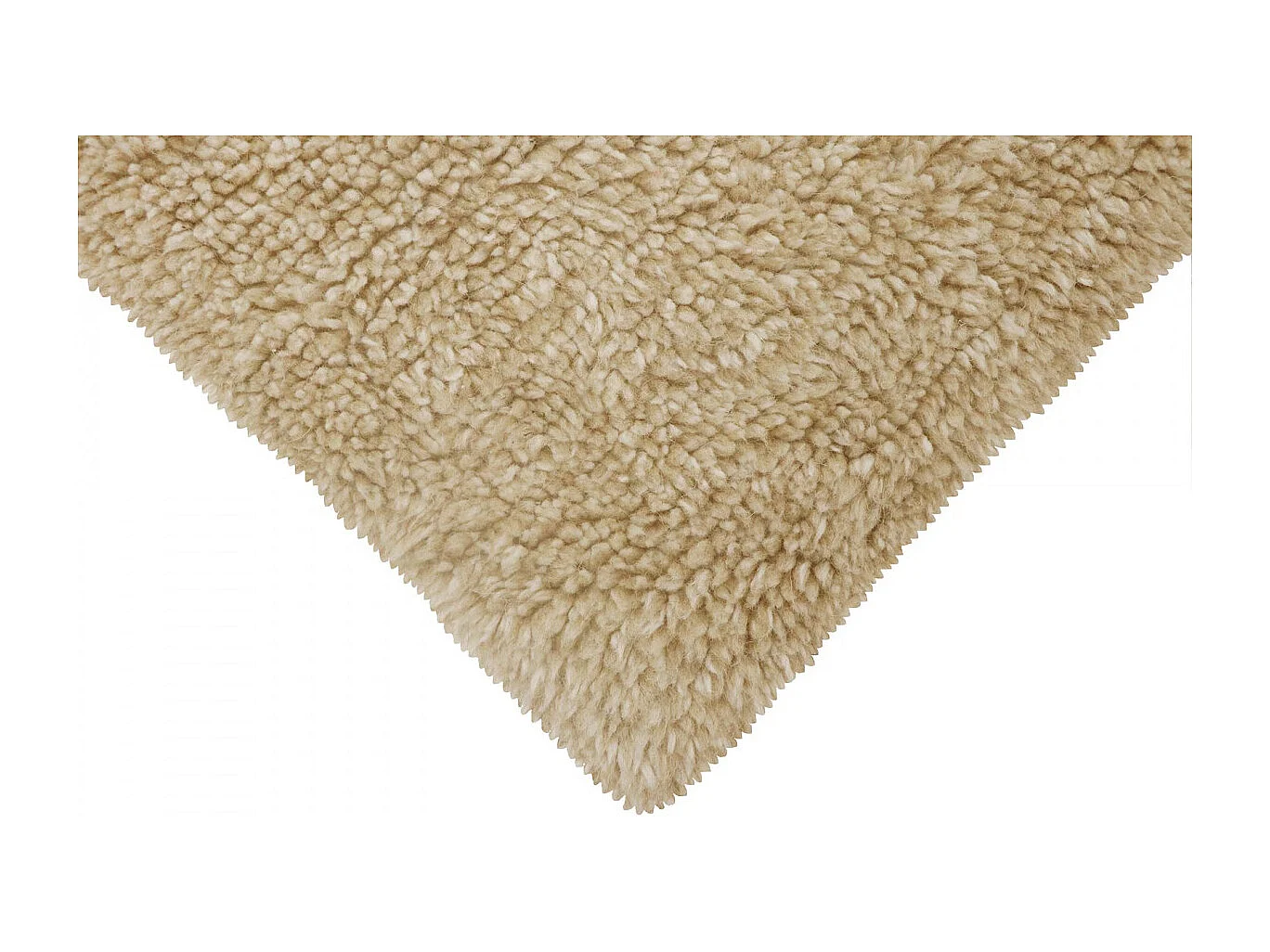Tapis uni naturel en laine lavable en machine Tundra Rectangulaire Naturel Fait main