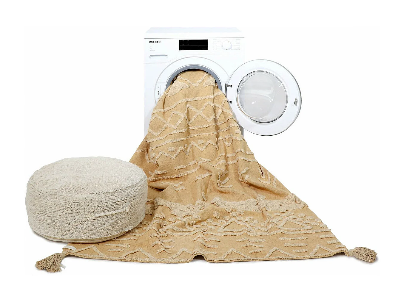 Alfombra de algodón Tribu miel - 140 x 200 cm