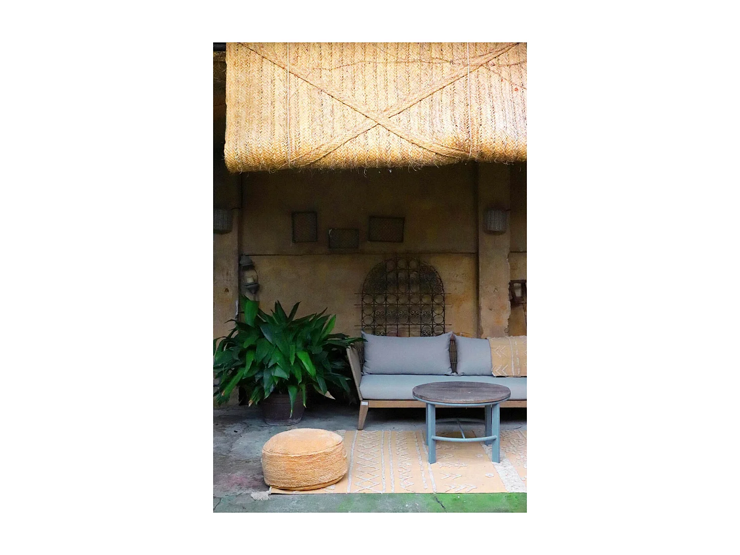 Alfombra de algodón Tribu miel - 140 x 200 cm