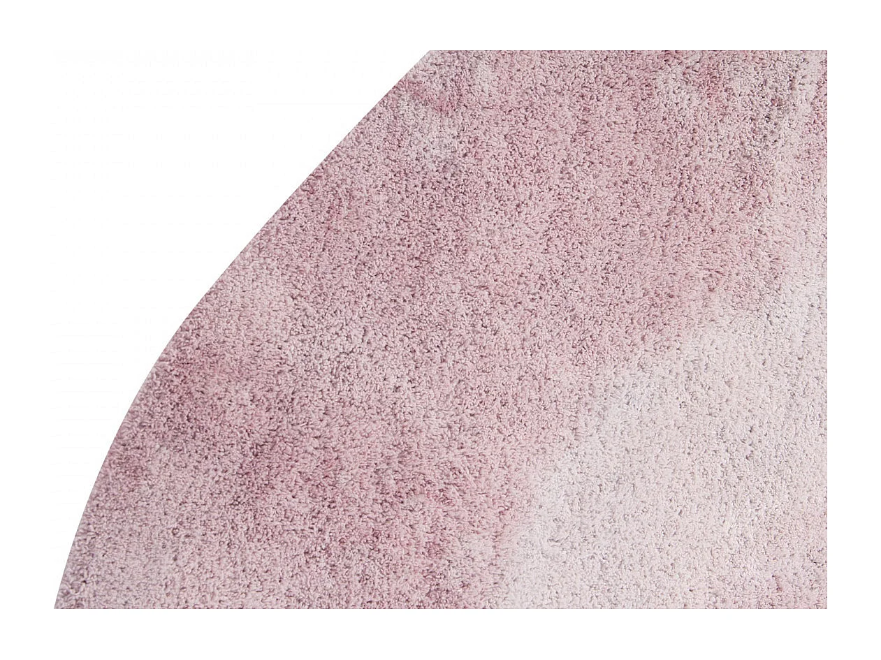 Rond katoenen vloerkleed - vintage roze - 150 Ø