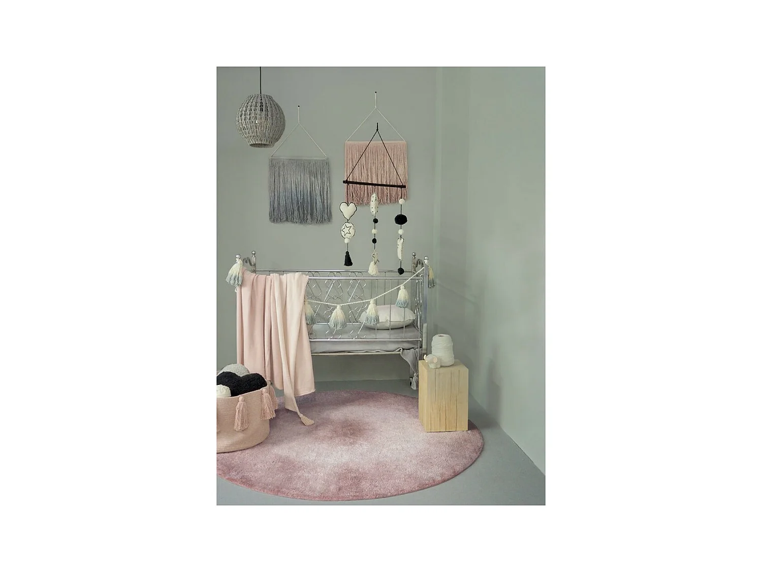 Tapis rond pour enfant lavable en machine Tie-Dye Lorena Canals Ronde Enfant Fait main Tap