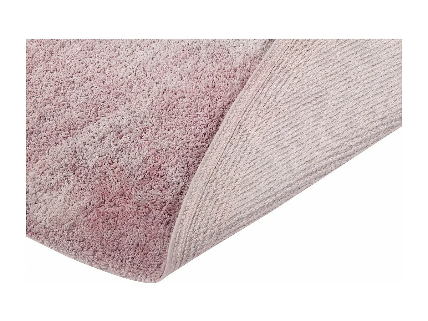 Rond katoenen vloerkleed - vintage roze - 150 Ø