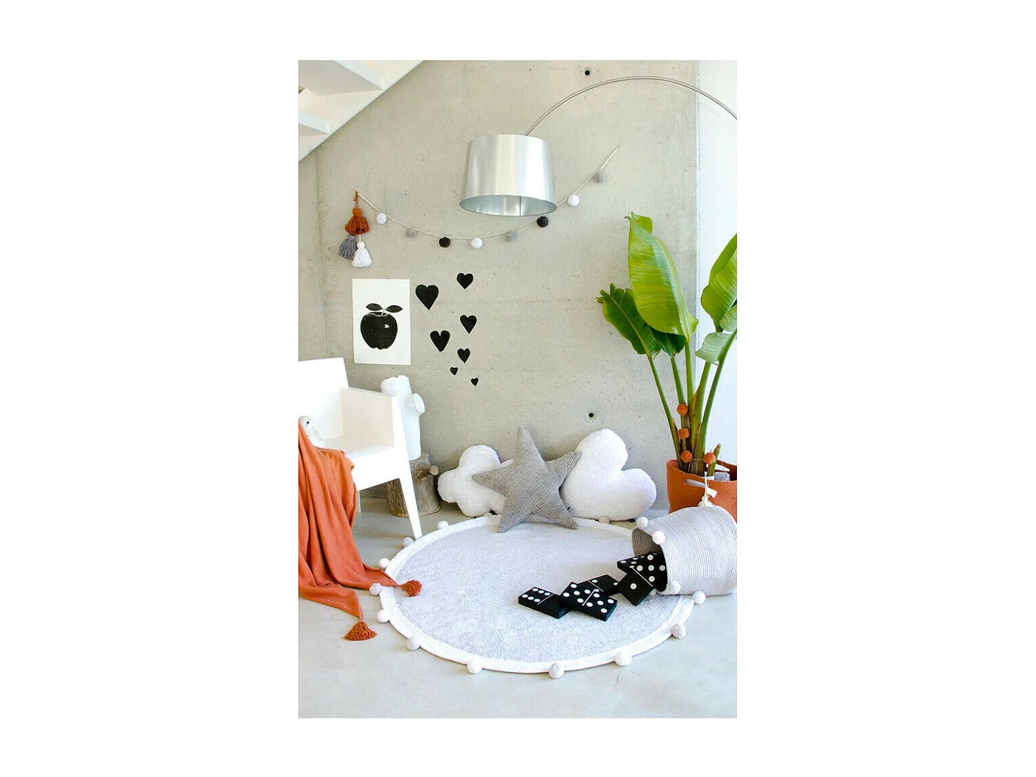 Tapis chambre enfant rond Bubbly Lorena Canals Ronde Enfant Fait main Tapis lavable en mac