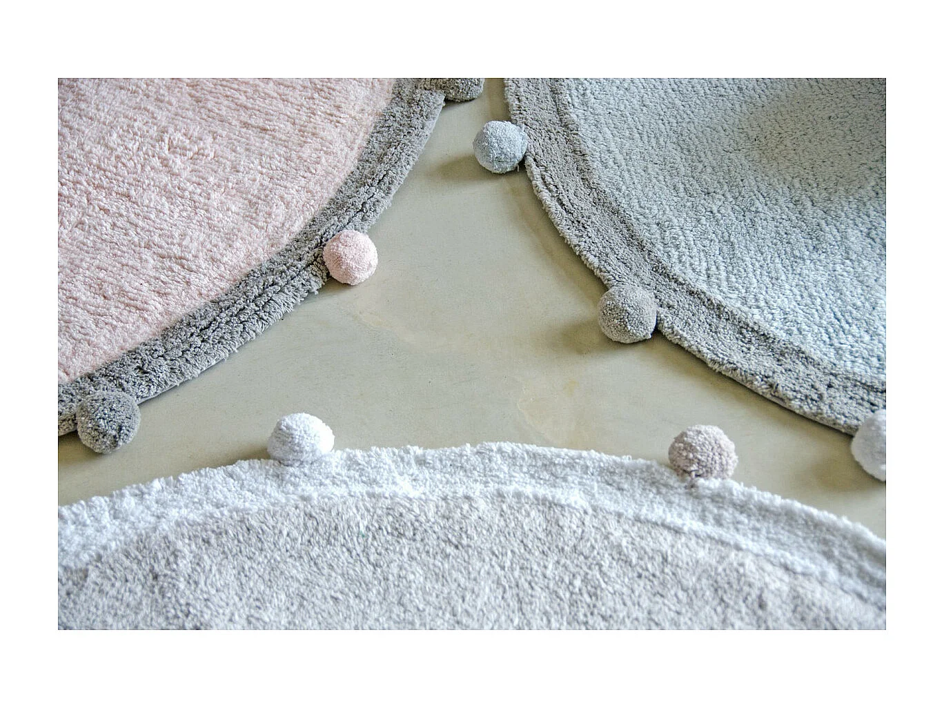 Tapis chambre enfant rond Bubbly Lorena Canals Ronde Enfant Fait main Tapis lavable en mac