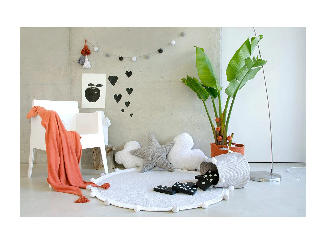 Tapis chambre enfant rond Bubbly Lorena Canals Ronde Enfant Fait main Tapis lavable en mac