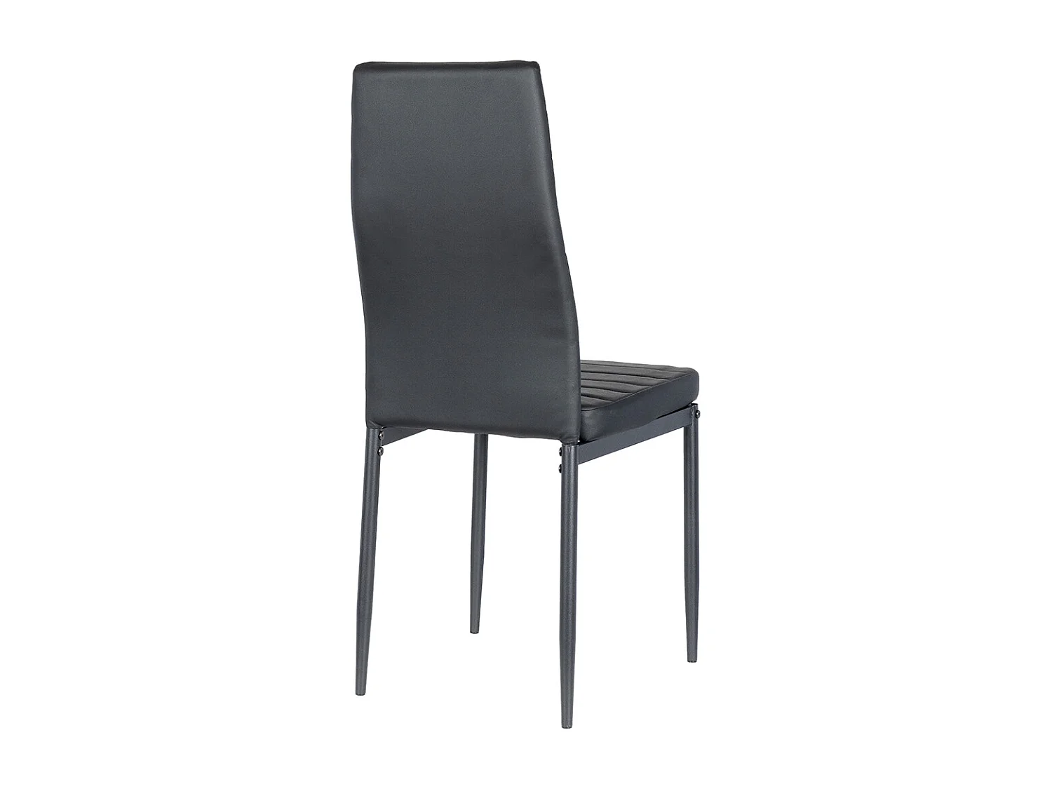 Lot de 2 Chaises Zyta - Noires, Éco-cuir, Pieds en Métal, Élégance et Modernité