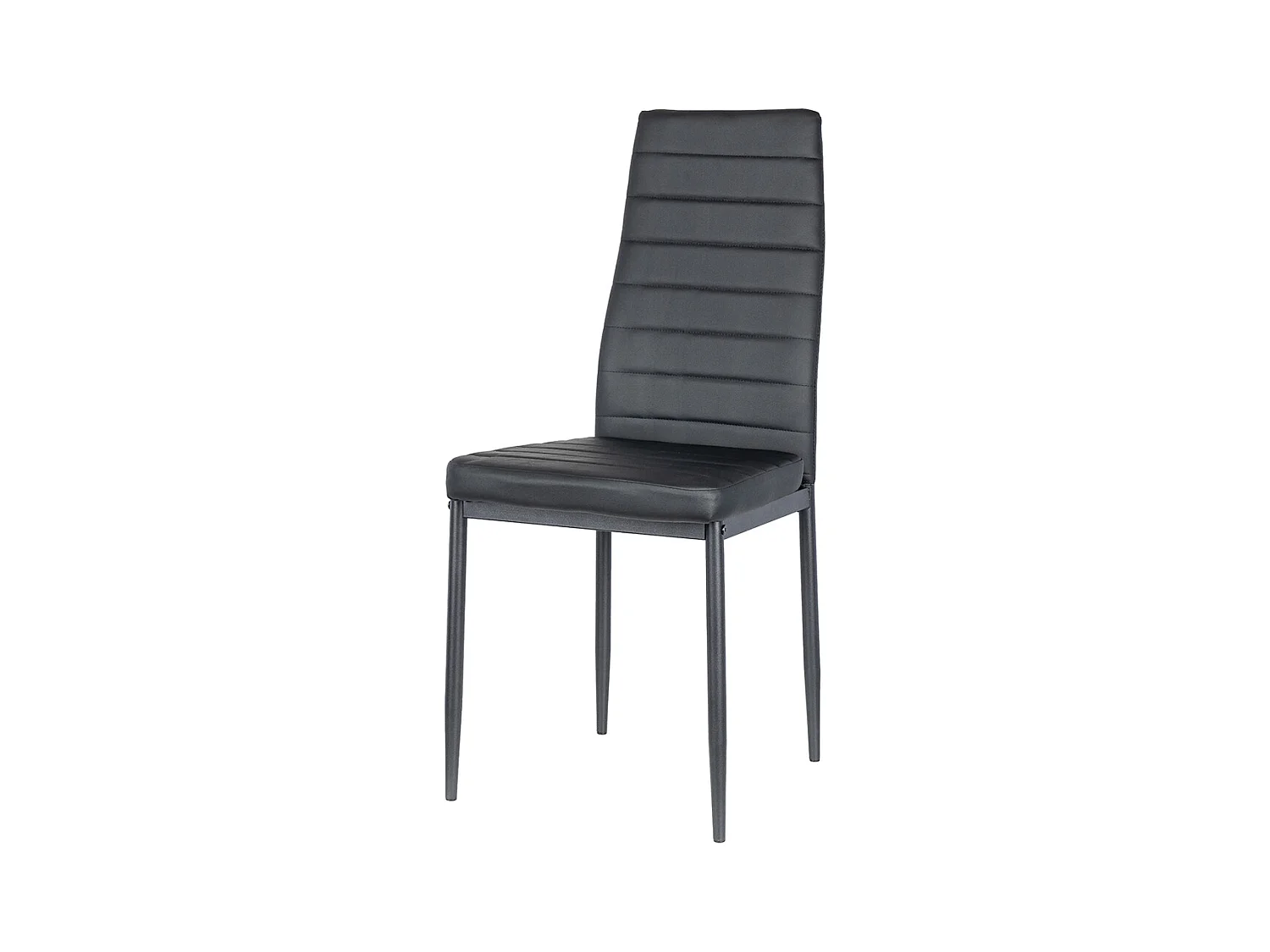 Chaise Zyta - Noire, Éco-cuir, Pieds en Métal, Élégance et Modernité