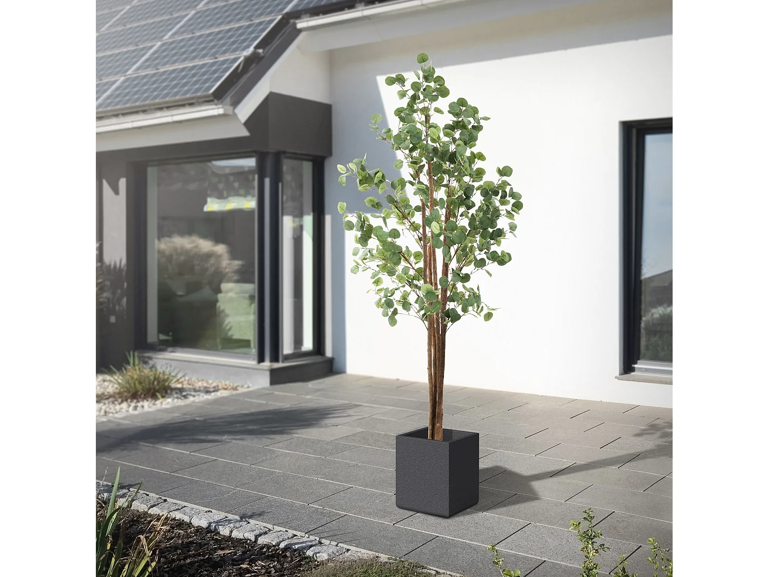 Eucalipto artificiale in vaso 210 cm – pianta finta albero decorativo realistico