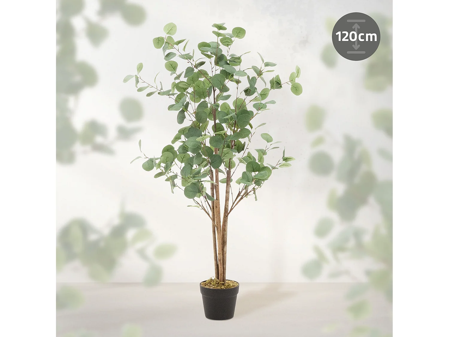Eucalyptus artificiel Plante artificielle Eucalyptus arbre artificiel en pot 120