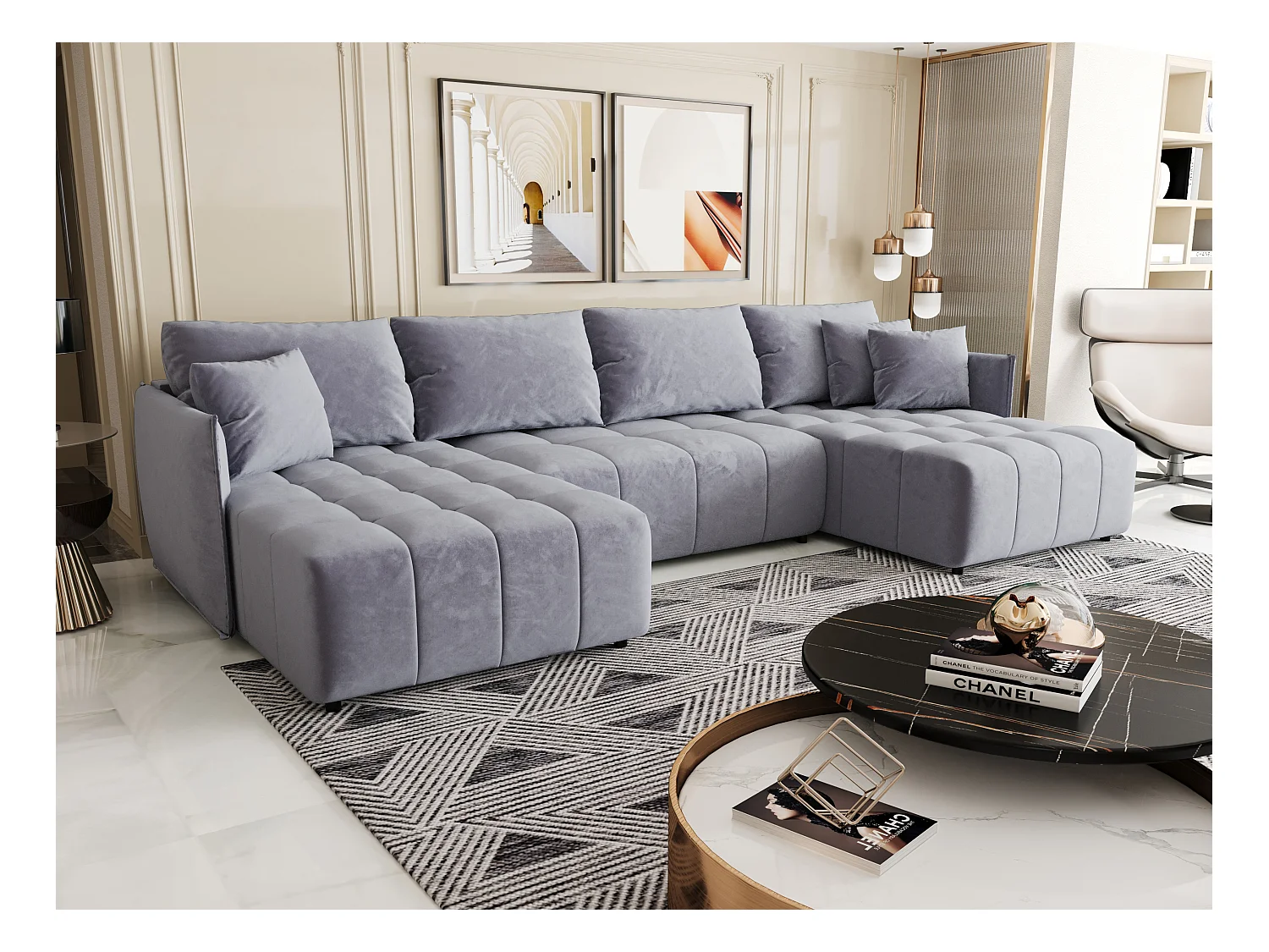 Ecksofa mit Schlaffunktion ONIL U Monolith 70