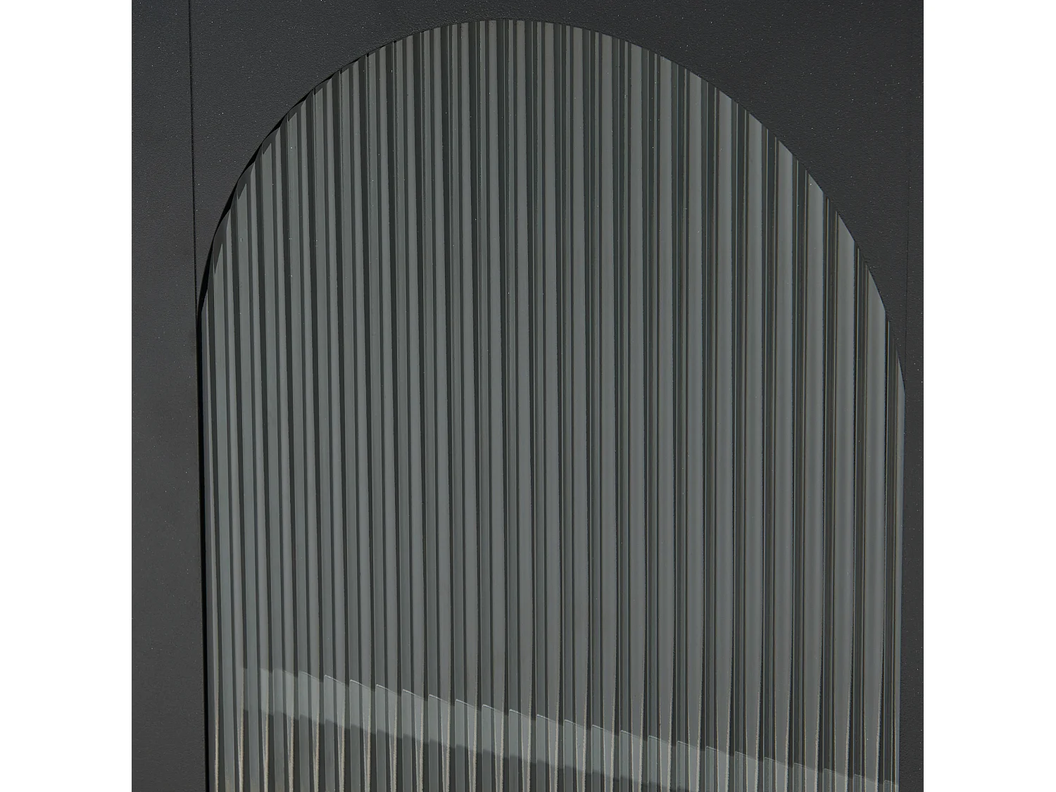 Armoire vitrée Karlskrona acier verre 102 x 43 x 40 cm noir mat [en.casa]