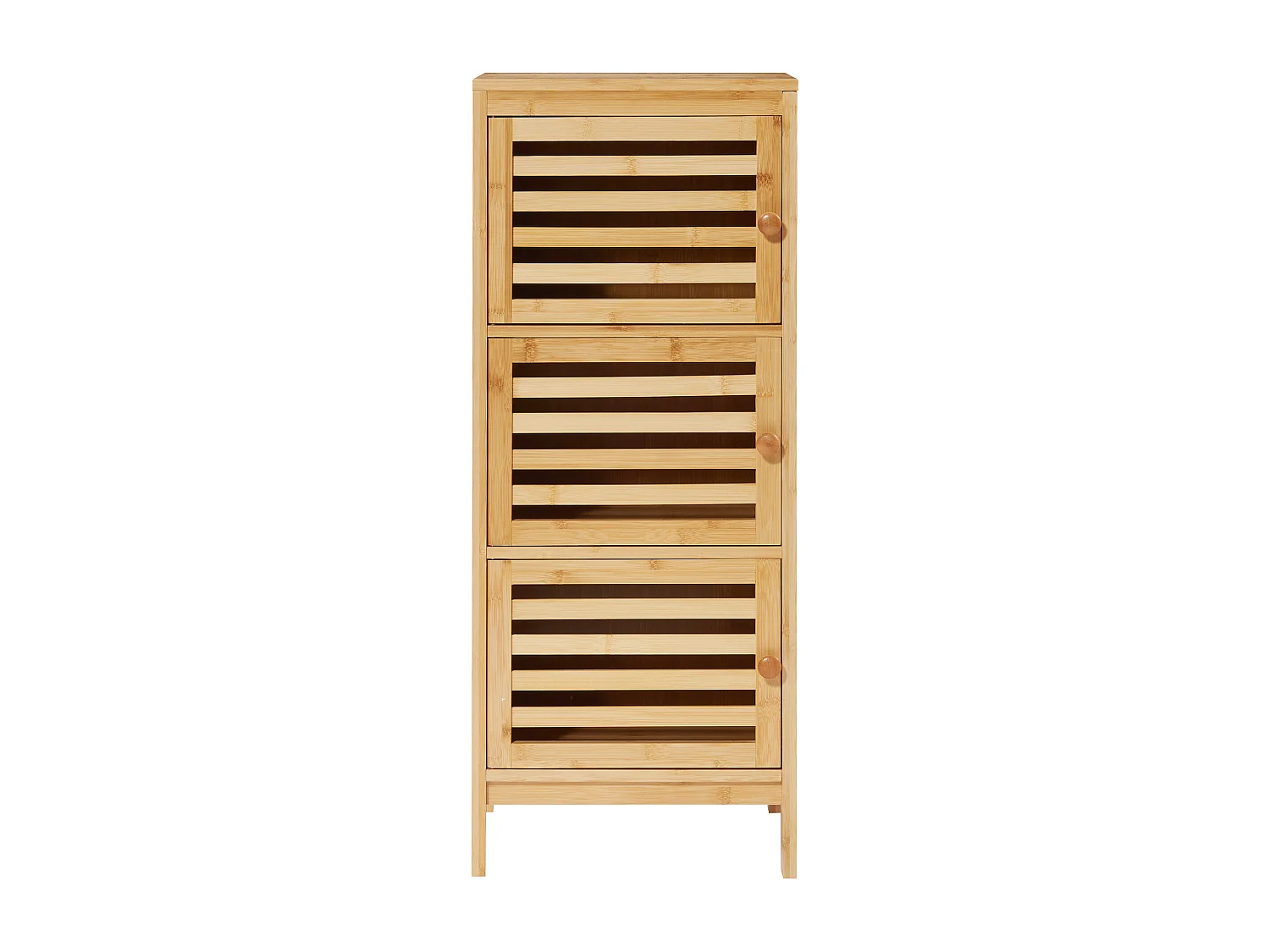 Armoire d'appoint Ypäjä 82 x 33 x 27cm bambou naturel [en.casa]