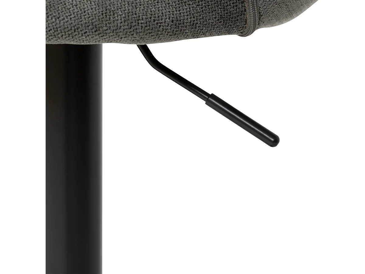 Lot de 2 chaises de bar, chaises hautes réglables en PU vert cèdre et pieds en métal noir