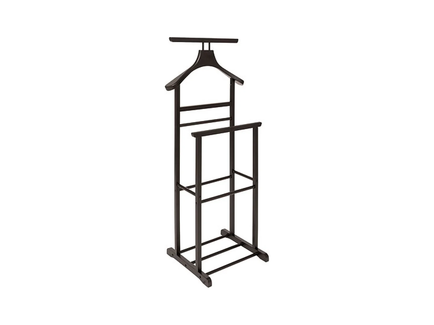 Valet de nuit , valet de chambre double en bois coloris noir -  Longueur 47 x Profondeur 35 x Hauteur 103 cm