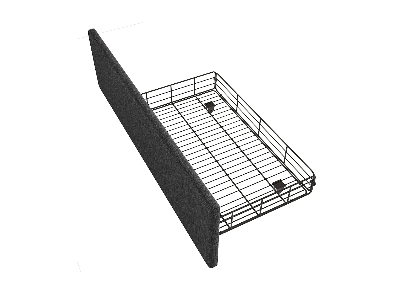 Bed 140x200 met LED- en USB-voet, Tweepersoonsbed met lattenbodem, gestoffeerd bed 140x200 cm met 4 lades en groot opbergbed, Tweepersoonsbed, bed 140x200, Grijs