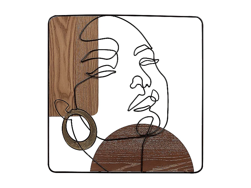 Décoration murale CALIFORNIUM Métal 50 cm Marron