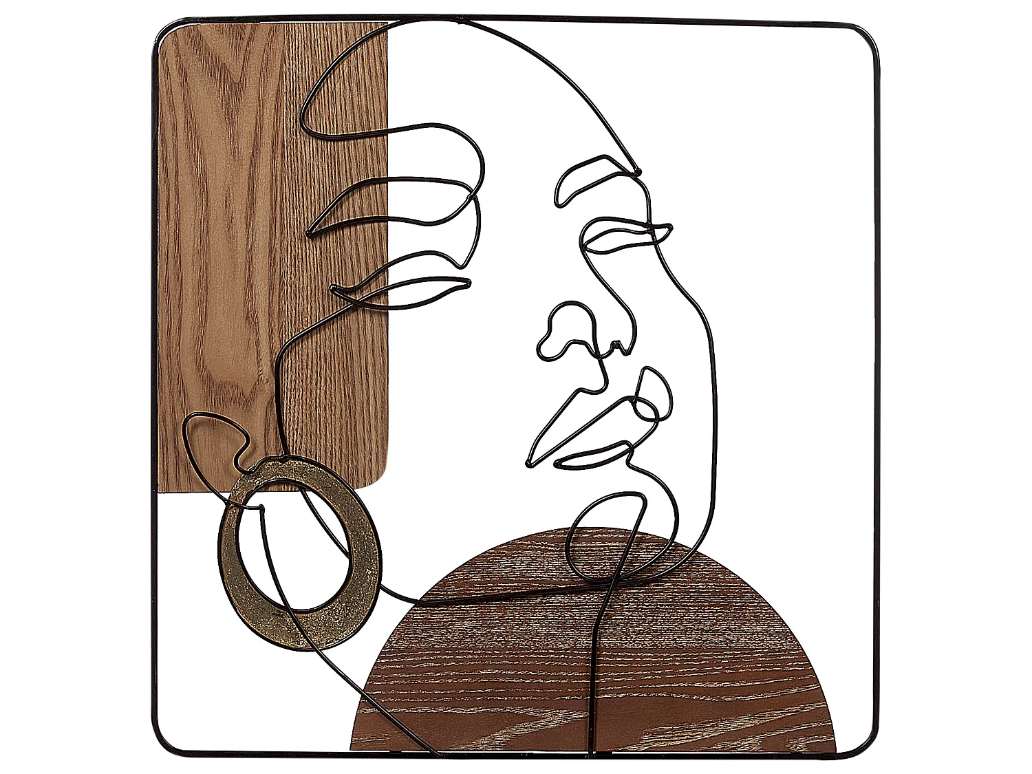 Wall Decor CALIFORNIUM Metal 50 cm Brown