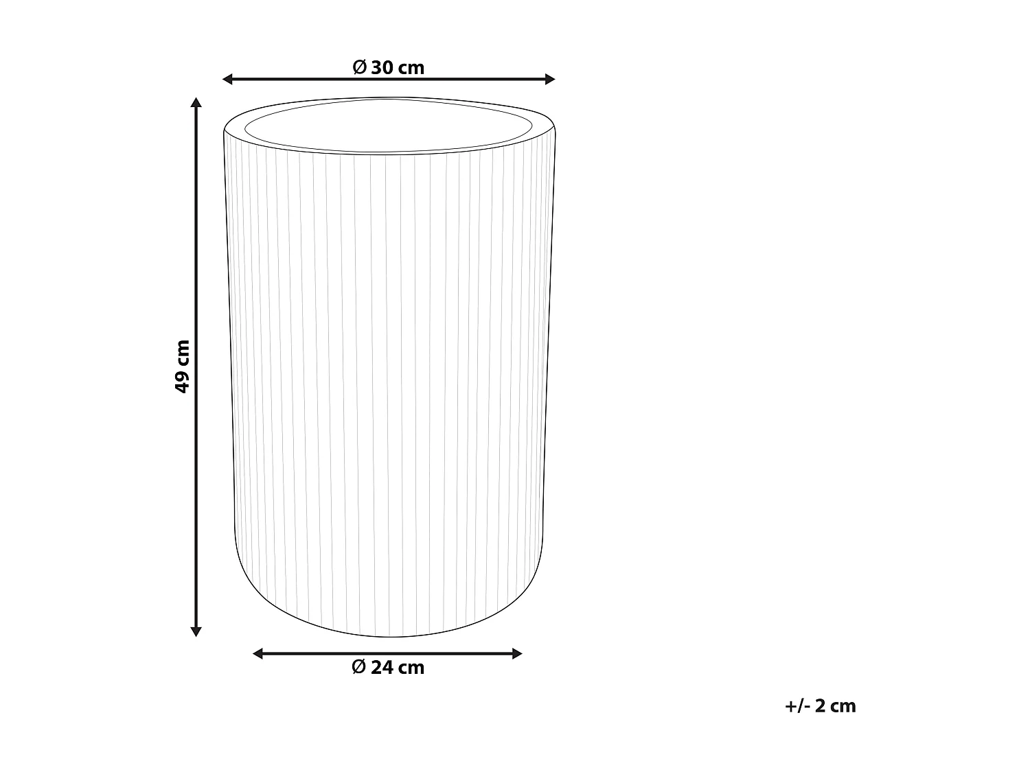 Vaso EANTIO Cerâmica 30 cm Castanho dourado