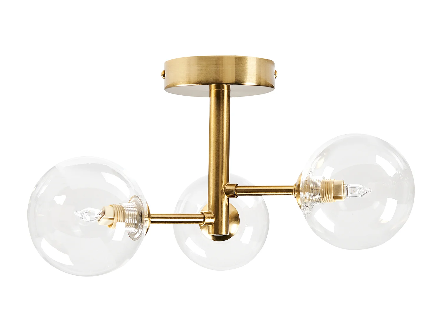 Iluminação de tecto MARICAO Vidro Latão