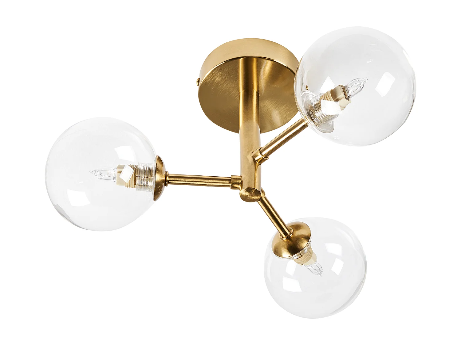 Iluminação de tecto MARICAO Vidro Latão