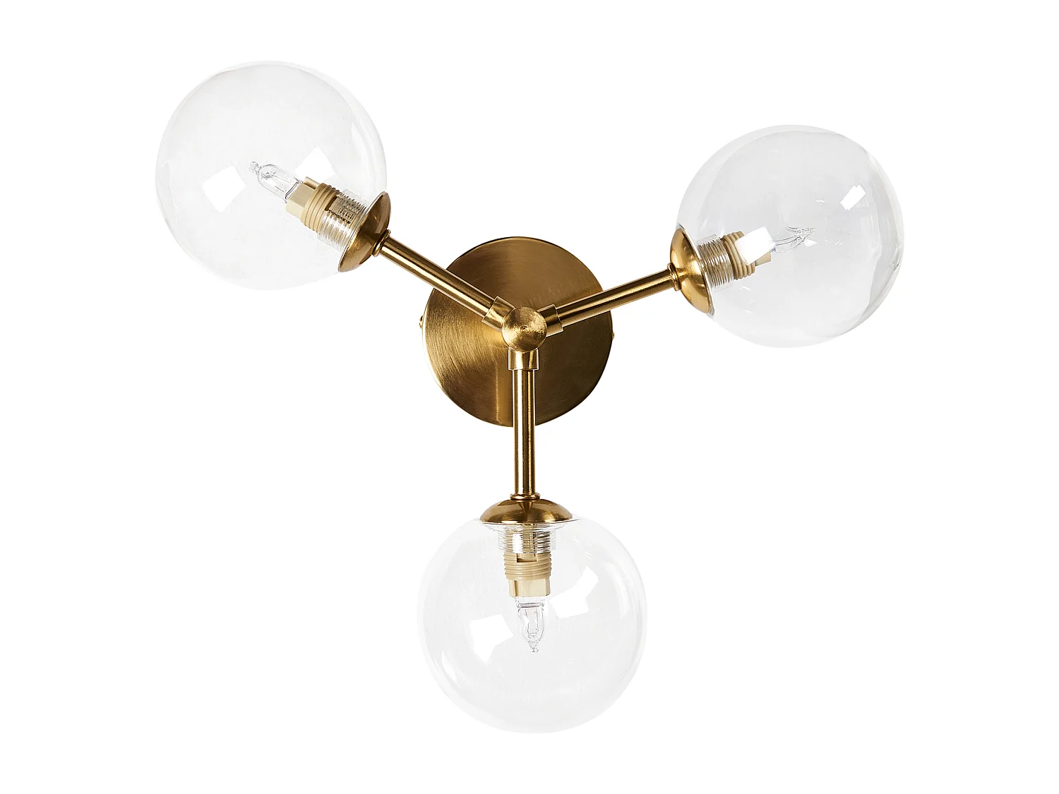 Iluminação de tecto MARICAO Vidro Latão