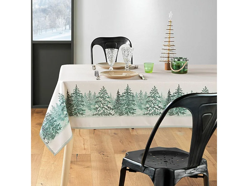 Mantel Rectángulo Antipliegues Navidad Impresión de Árboles Antimanchas