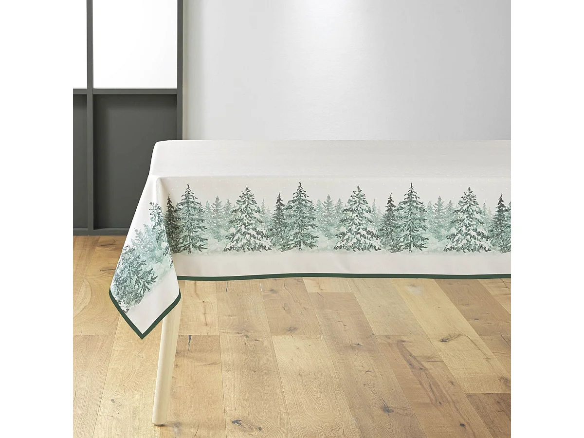 Nappe Imprimé "Christmas" 150x300cm Naturel