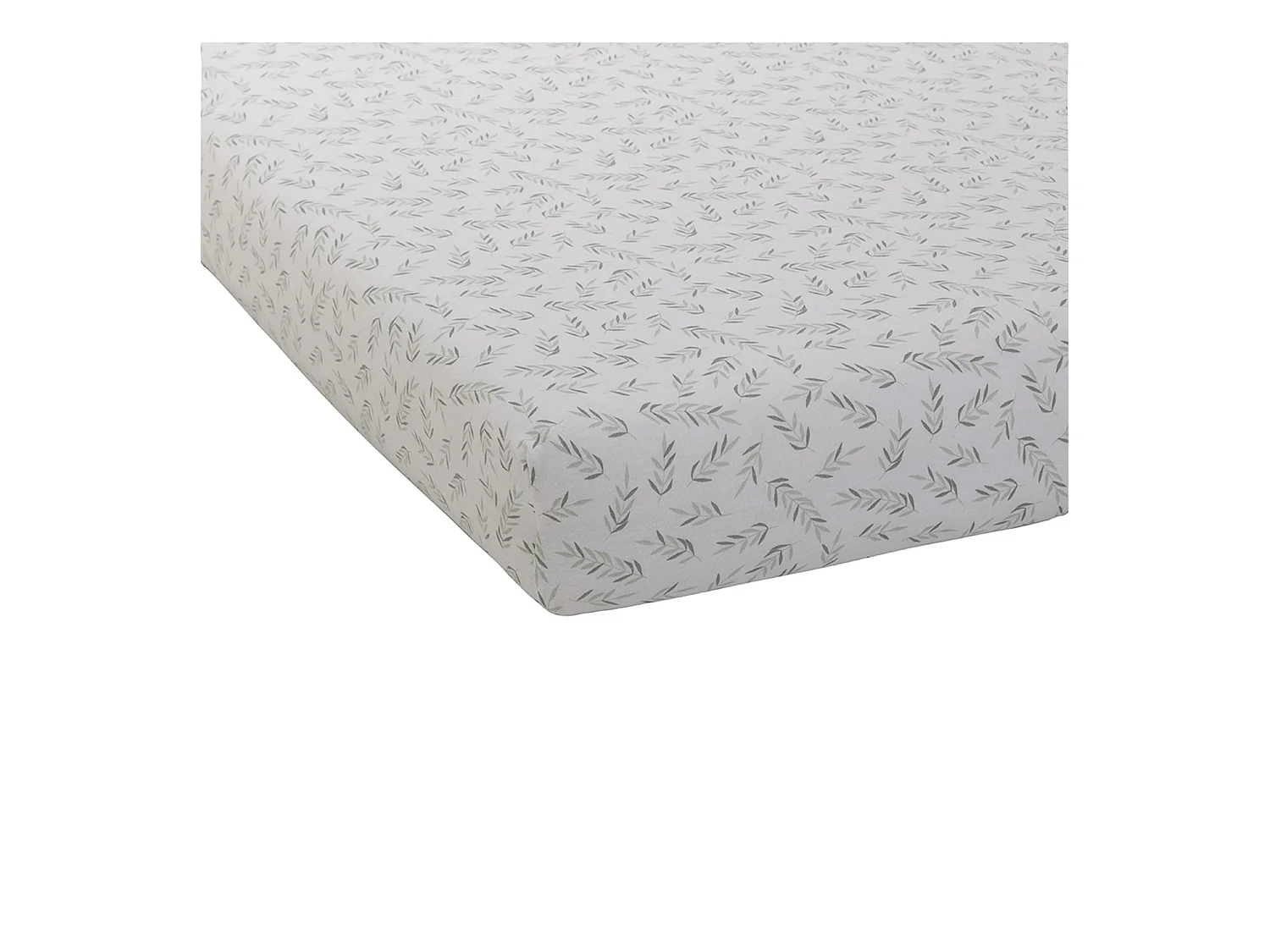 Sábana Bajera Jersey Estampado Naturaleza 100% Algodón OEKO-TEX® - Blanco - 60 x 120 cm