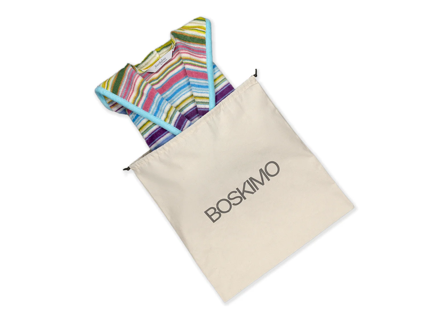 Boskimo Kids Kayla - Bademantel Kinder - Teenager - Gestreift - 12