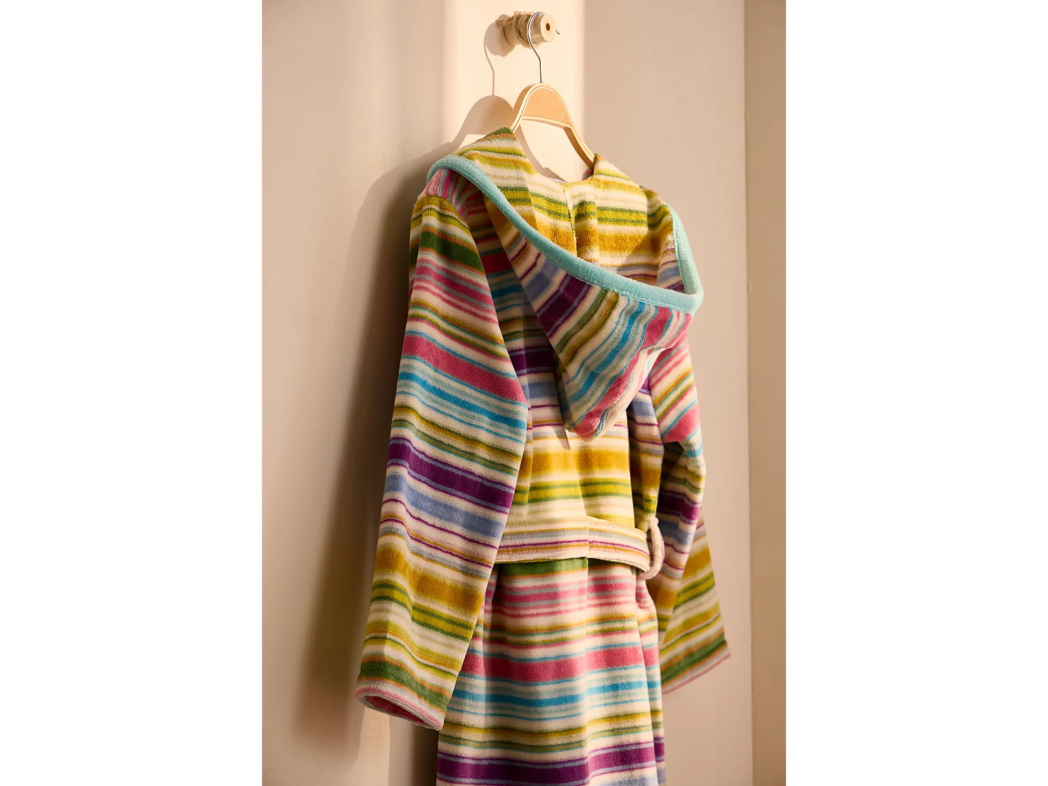 Boskimo Kids Kayla - Bademantel Kinder - Teenager - Gestreift - 12