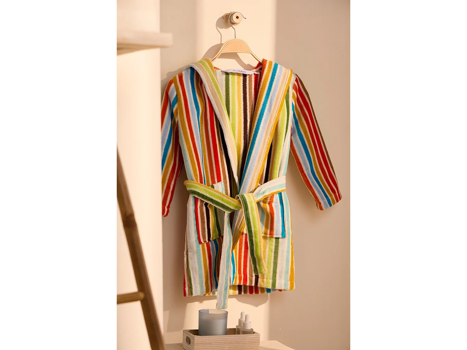 Boskimo Kids Kayla - Bademantel für Kinder - Gestreift - 8