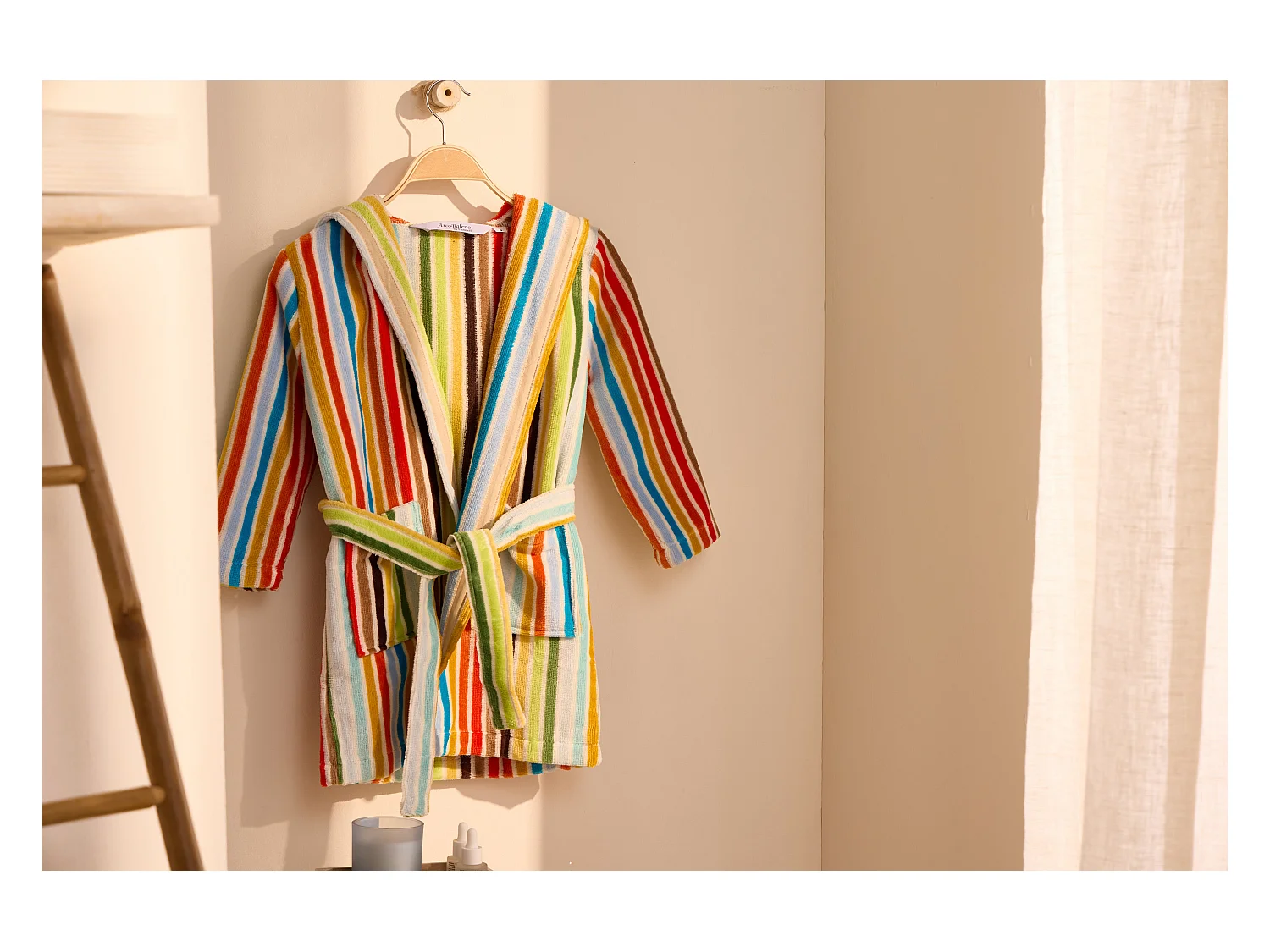 Boskimo Kids Kayla - Bademantel für Kinder - Gestreift - 8