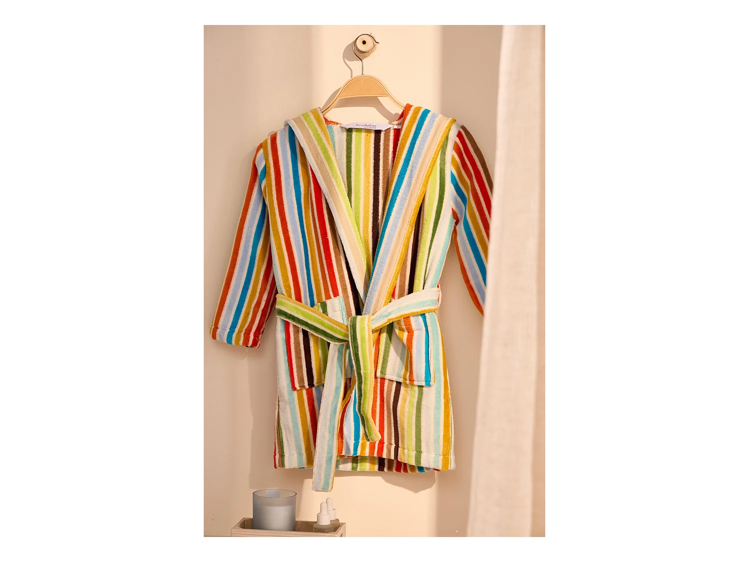 Boskimo Kids Kayla - Badjas voor kinderen - Gestreept - 8