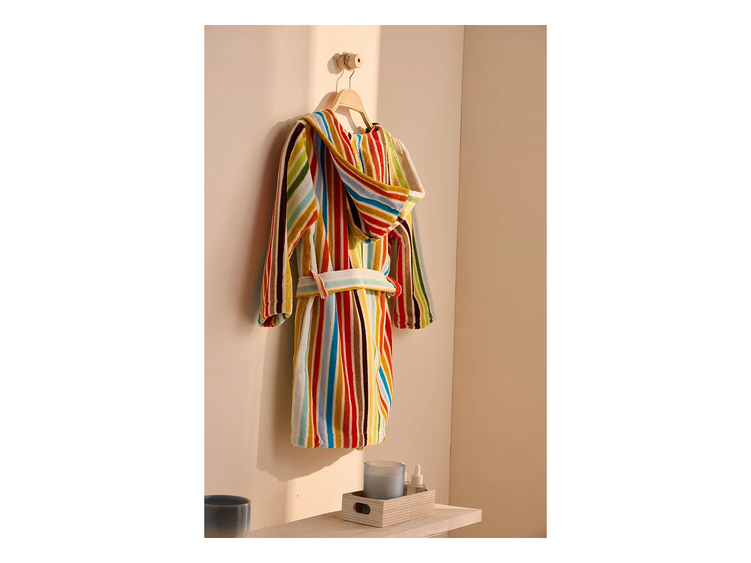 Boskimo Kids Kayla - Badjas voor kinderen - Gestreept - 8